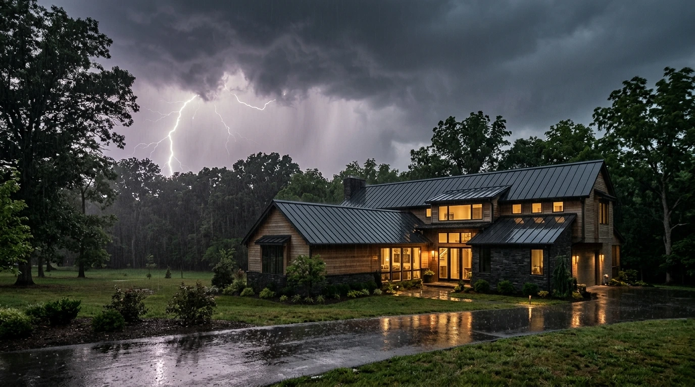 do metal roofs attract lightning