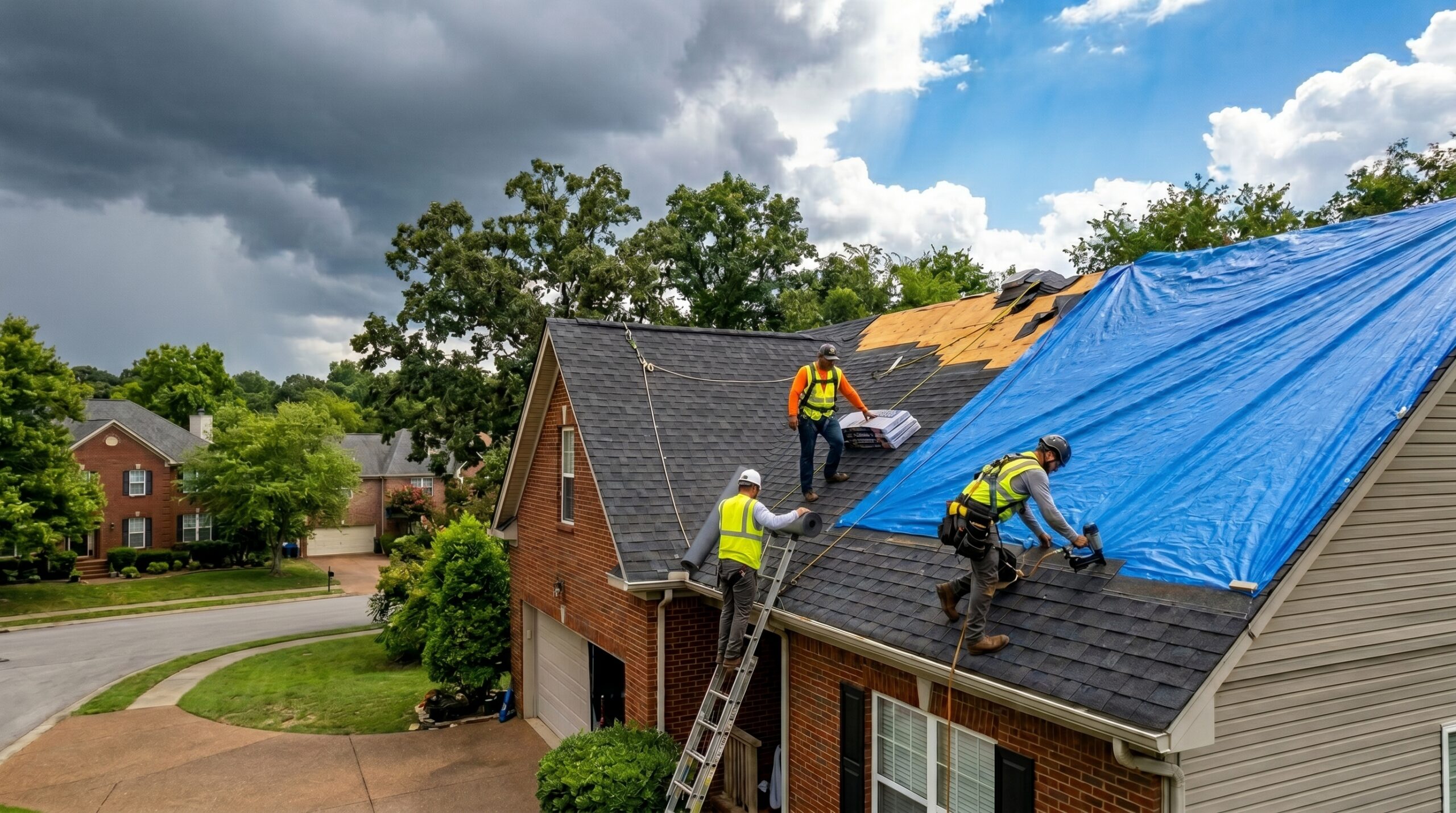storm damage roof repair franklin tn
