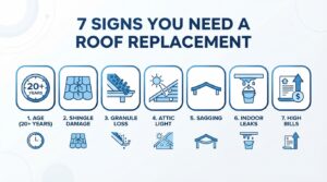 signs you need a roof replacement in Columbia TN