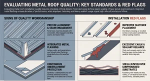 evaluating metal roof installation quality