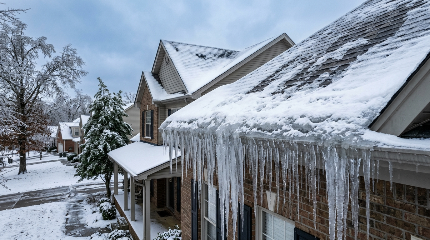 roof leak after ice storm